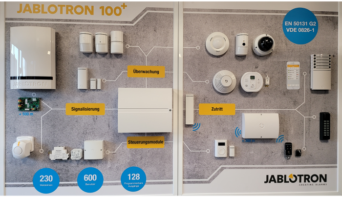 Jablotron Alarmanlagen bei GermanProtect in der Ausstellung 