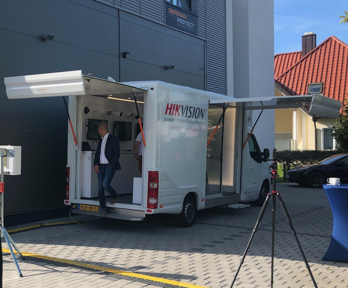 Hikvision Produkt-Truckroadshow 2021 in Speyer bei der ESA GmbH German Protect 