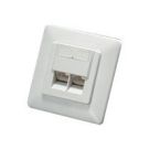 Roline Wall Jack - Anschlussdose, Unterputz - RJ-45 X 2 - weiß