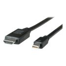 Roline - Videokabel - DisplayPort / HDMI - HDMI (M) bis Mini DisplayPort (M) - 2 m - abgeschirmt