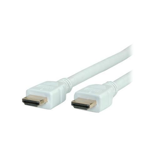 Roline HDMI High Speed Cable with Ethernet - HDMI mit Ethernetkabel - HDMI (M) bis HDMI (M) - 2 m - abgeschirmt - weiß