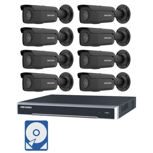 Hikvision Videoüberwachung-Set mit 8x 4MP IP Bullet Kameras und 8 Kanal Netzwerkrekorder