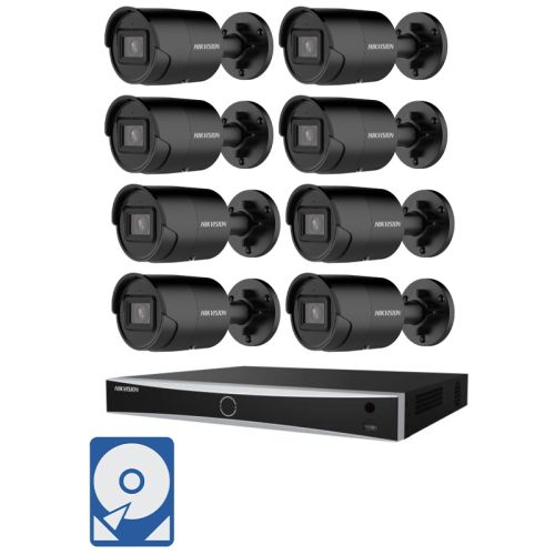 Hikvision Videoüberwachung-Set mit 8x 4K Bullet Kameras und 8 Kanal Netzwerkrekorder