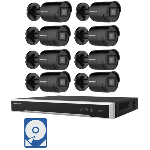 Hikvision Videoüberwachung-Set mit 8x 4K Bullet Kameras und 16 Kanal Netzwerkrekorder