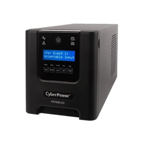 CyberPower USV, PR Tower-Serie, 750VA/675W, Line-Interactive, reiner Sinus, LCD, USB/RS232, 5min,