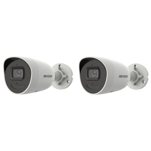 HIKVISION Überwachungskamera Set mit 2x IP Bullet Kamera DS-2CD2026G2-IU/SL(2.8mm)(C)