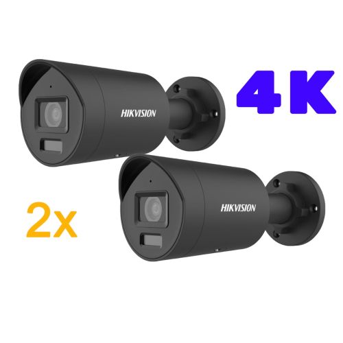 Hikvision Kamera-Set K9 mit 2x Bullet Kamera  4K in schwarz