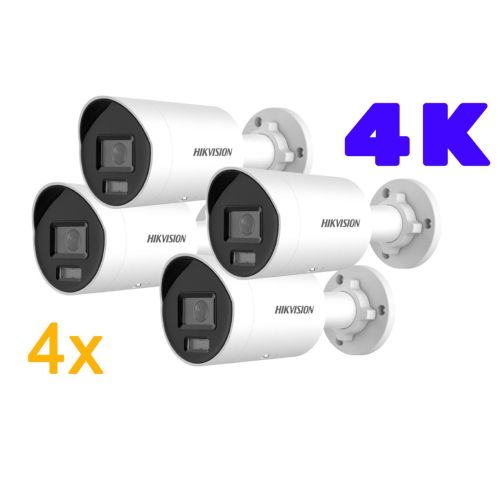 Hikvision Kamera-Set K15 mit 4x Bullet Kamera 4K in weiss