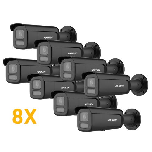Hikvision Kameraset K8 mit 8x Bullet Kamera  4MP schwarz