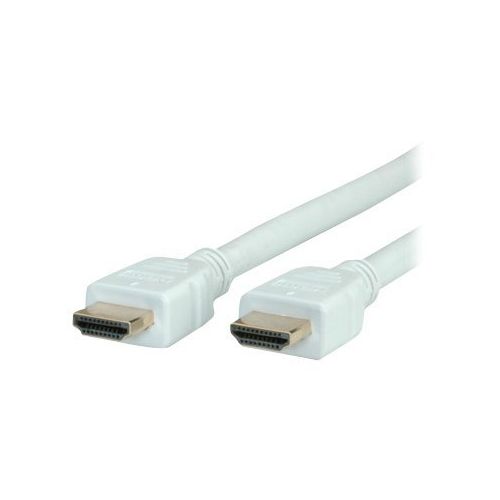 Roline HDMI High Speed Cable with Ethernet - HDMI mit Ethernetkabel - HDMI (M) bis HDMI (M) - 5 m - abgeschirmt - weiß