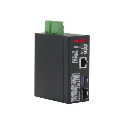 Roline Industrie Konverter - Medienkonverter - Gigabit Ethernet - 10Base-T, 100Base-TX, 1000Base-T, 1000Base-X, 100Base-X - RJ-45 / SFP (mini-GBIC)