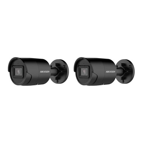 HIKVISION Kamera-Set 2x IP Bullet Kamera DS-2CD2066G2-IU(2.8mm)(C)(BLACK) 