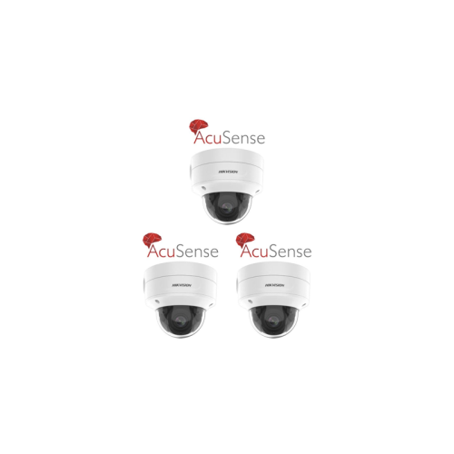 HIKVISION Kamera-Set 3x IP Dome Überwachungskamera DS-2CD2746G2-IZS(2.8-12mm)(C)