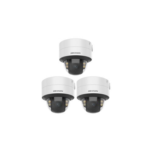 HIKVISION Kamera-Set 3x IP Dome Überwachungskamera DS-2CD2747G2-LZS(3.6-9mm) (C)