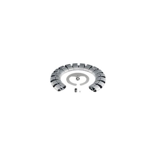 Rotronic-Secomp Kabelschlange Premium Set - Kabelmanagement-Verbindungshalterung - Silber - 75 cm