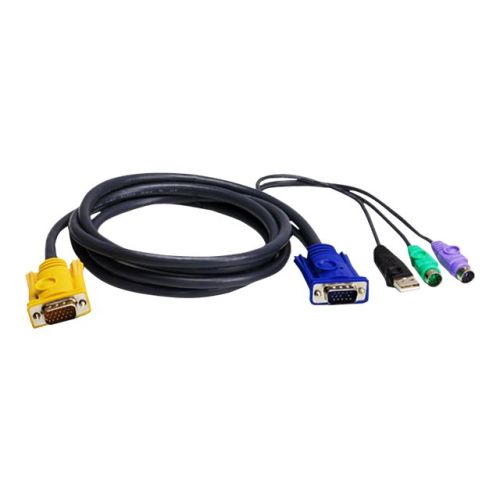 ATEN 2L-5302UP - Tastatur- / Video- / Maus- (KVM-) Kabel - USB, PS/2, HD-15 (M) bis 18-polig SPHD (M) - 1.8 m