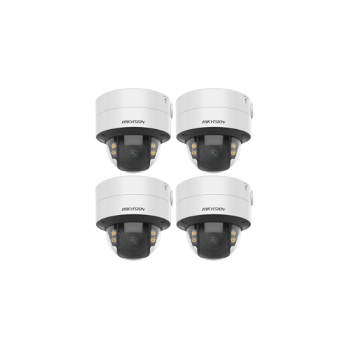 HIKVISION Kamera-Set 4x IP Dome Überwachungskamera DS-2CD2747G2-LZS(3.6-9mm) (C)
