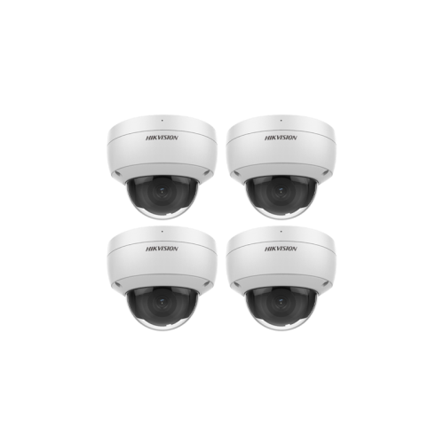 HIKVISION Kamera-Set 4x IP Dome Überwachungskamera DS-2CD3156G2-IS(2.8mm)(C)