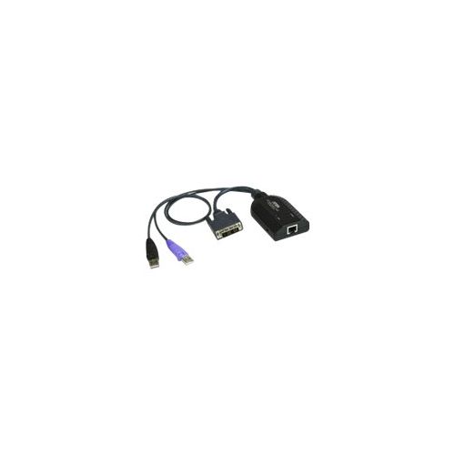 ATEN KA7166 - Tastatur- / Video- / Maus- (KVM-) Kabel - RJ-45 (W) bis USB, DVI-D (M) - 9.1 cm