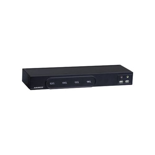 ROLINE Dual Head KVM Switch - KVM-/Audio-Switch - USB - 4 x KVM/Audio - 1 lokaler Benutzer - Desktop
