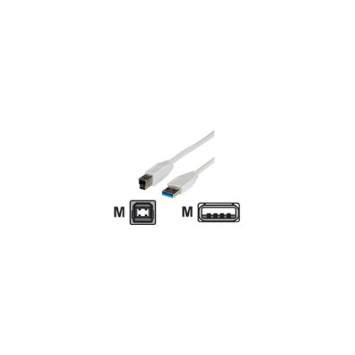 VALUE - USB-Kabel - USB (M) bis USB Type B (M) - USB 3.0 - 3 m - weiß
