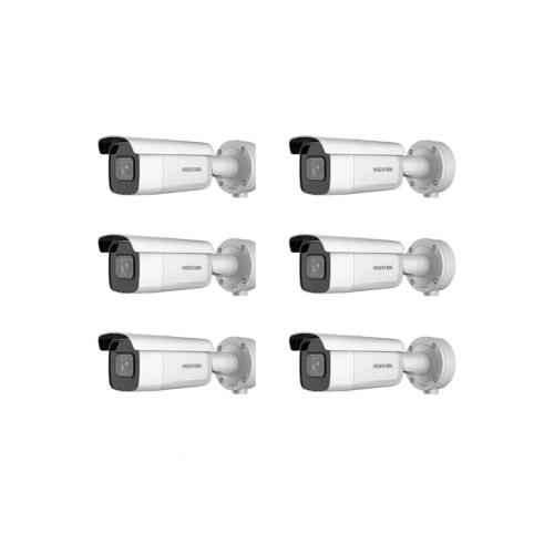 HIKVISION Kamera-Set 6x IP Bullet Kamera DS-2CD2666G2-IZS(2.8-12mm)(C)