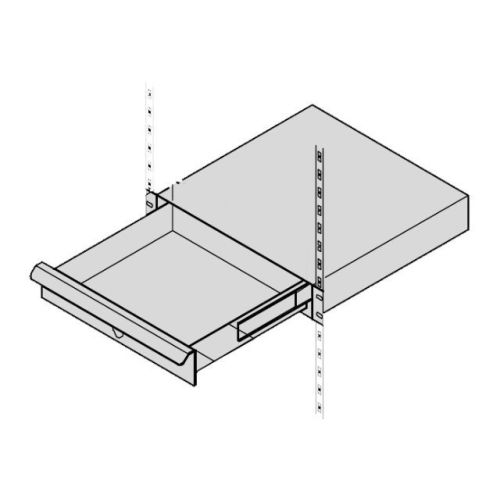 Schroff - Rack Storage Drawer - RAL 7035 - 1U - 48.3 cm ( 19