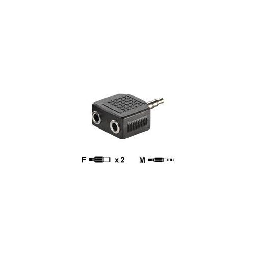 Rotronic VALUE - Audio-Splitter - stereo mini jack (W) bis stereo mini jack (M) - Schwarz