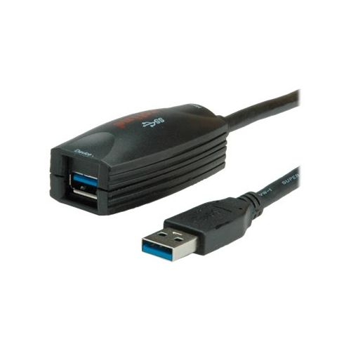 Roline - USB-Verlängerungskabel - USB Type A (W) bis USB Type A (M) - USB 3.0 - 5 m - Schwarz