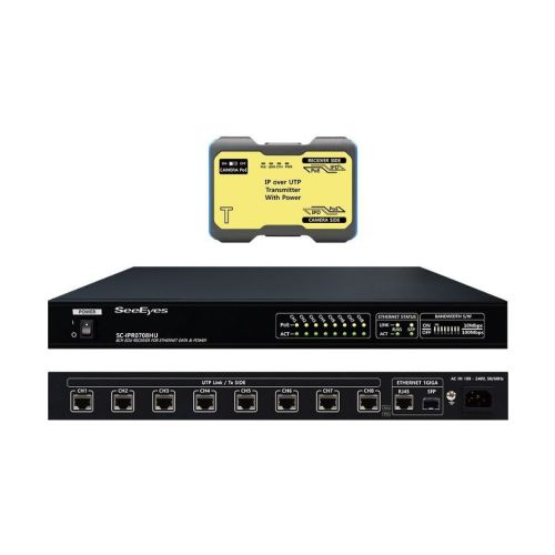 SeeEyes SC-IPC0708HU Medienkonverter Set 8-Kanal Ethernet über UTP