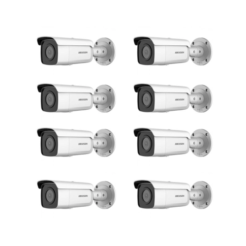 HIKVISION Kamera-Set 8x IP Bullet Kamera DS-2CD2T26G2-2I(2.8mm)(C)