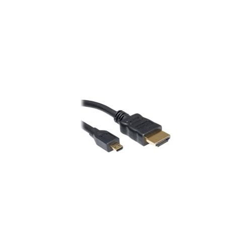 Roline HDMI High Speed Cable with Ethernet - HDMI mit Ethernetkabel - HDMI (M) bis mikro HDMI (M) - 2 m - abgeschirmt - Schwarz