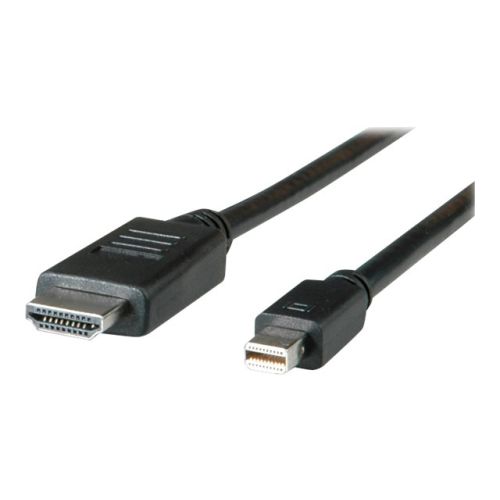 Roline - Videokabel - DisplayPort / HDMI - HDMI (M) bis Mini DisplayPort (M) - 2 m - abgeschirmt