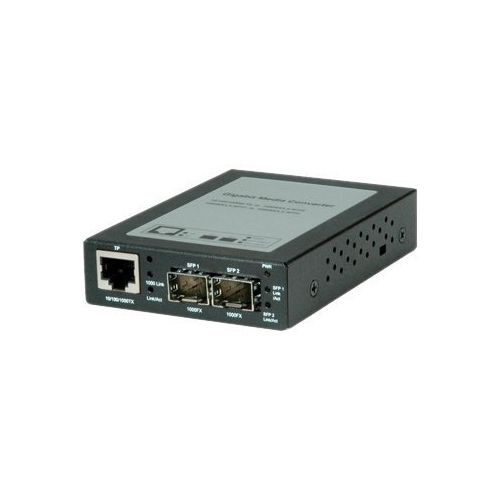 Roline - Medienkonverter - Gigabit Ethernet - 10Base-T, 100Base-FX, 1000Base-T - RJ-45 / SFP (mini-GBIC)