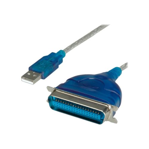VALUE USB to IEEE1284 Converter Cable - Parallel-Adapter - USB 2.0 - parallel - Türkis, semi-translucent