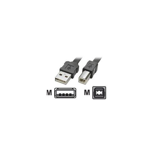 Roline USB Flat Cable - USB-Kabel - USB (M) bis USB Typ B, 4-polig (M) - 1.8 m - Schwarz