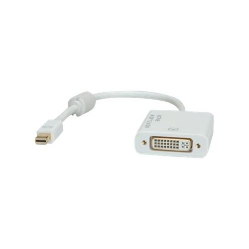 Roline - Display-Adapter - Dual Link - DVI-D (W) bis Mini DisplayPort (M) - 10 cm - weiß
