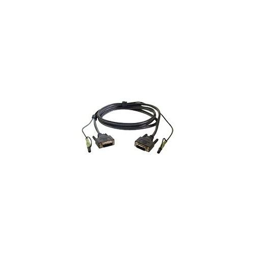 ATEN 2L-7D02V - Video- / Audiokabel - stereo mini jack, DVI-I (M) bis stereo mini jack, DVI-I (M) - 1.8 m