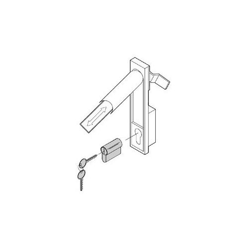 Schroff DIN locking cylinder with adapter - Rack-Sicherheitsschloss