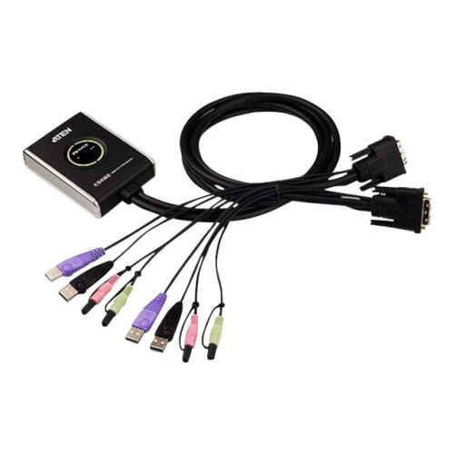 ATEN CS682 - KVM-/Audio-/USB-Switch - USB - 2 x KVM/Audio/USB - 1 lokaler Benutzer - Desktop