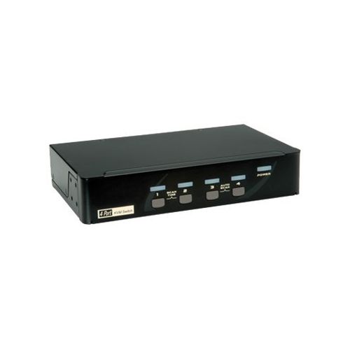 ROLINE KVM Switch - KVM-/Audio-/USB-Switch - USB - 4 x KVM/Audio/USB - 1 lokaler Benutzer - Desktop