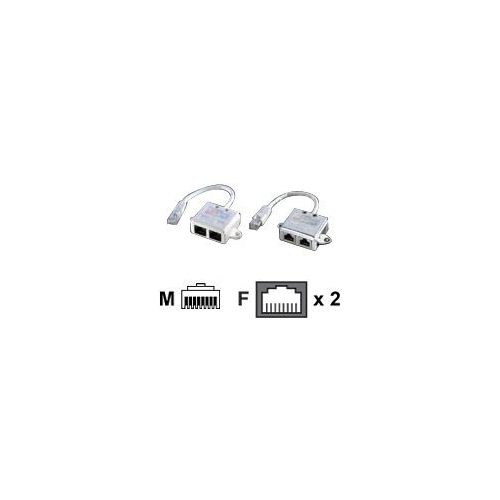 VALUE - Netzwerkadapter - RJ-45 (M) bis RJ-45 (W) - STP - CAT 5e - weiß