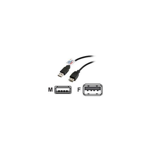 Roline - USB-Verlängerungskabel - USB (M) bis USB (W) - USB 2.0 - 80 cm - Schwarz