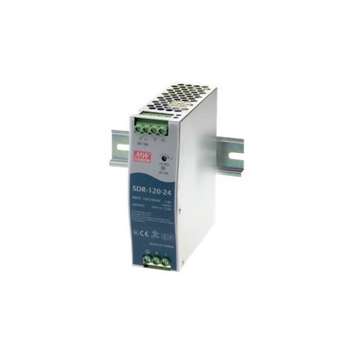 Mean Well SDR-120 series SDR-120-24 - Stromversorgung ( DIN-Schienenmontage möglich ) - Wechselstrom 115/230 V - 120 Watt - aktive PFC