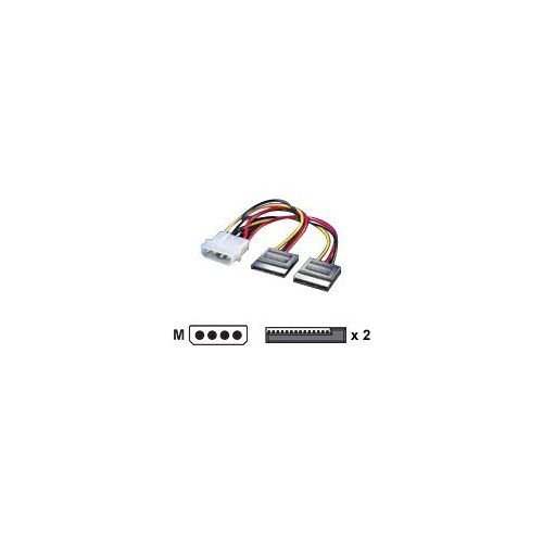Roline - Stromkabel - 15 PIN SATA Power (M) bis interne Stromversorgung, 4-polig (M)