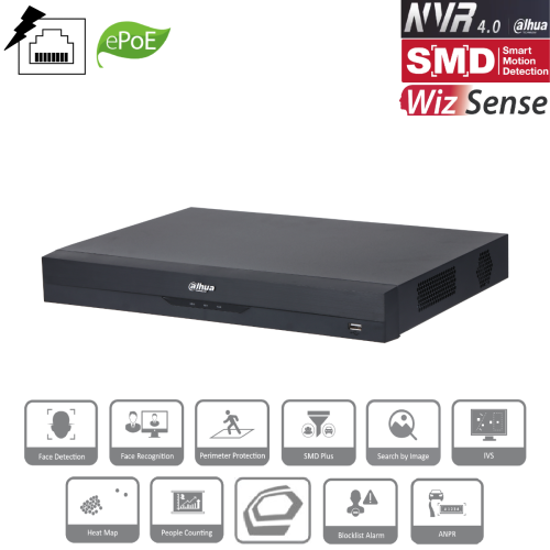 Dahua NVR5216-16P-EI Netzwerkvideorekorder 16-Kanal