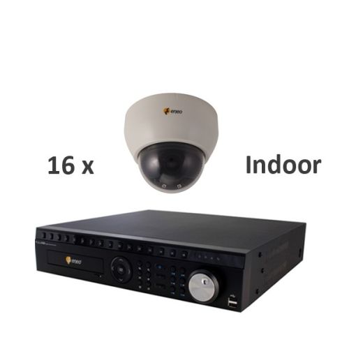 ENEO HDTVI Video Überwachungsset 16 Kanal 2MP Full HD Indoor (IR-LED)