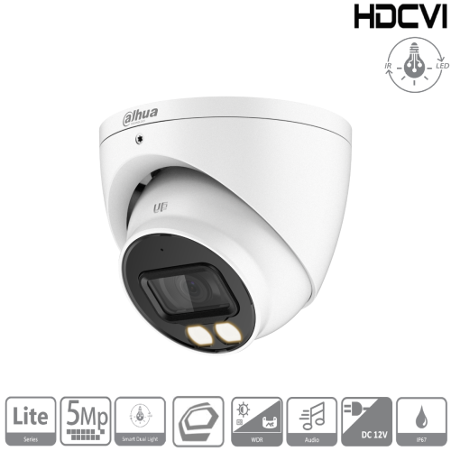 Dahua HAC-HDW1509TP-IL-A-0280B-S2(2.8mm) HDCVI Turret Kamera 5MP