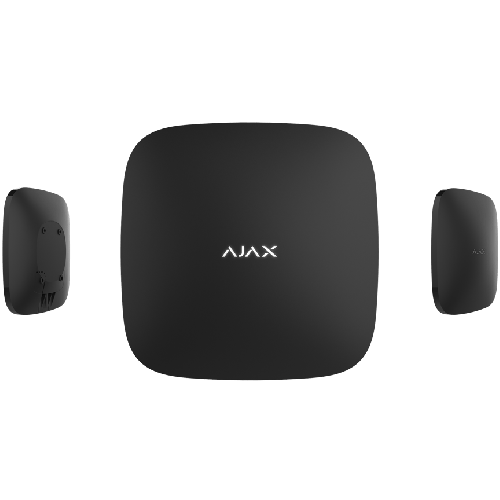 Ajax HUB PLUS Funk-Alarmzentrale mit vier Kommunikationskanälen WLAN, Ethernet, WCDMA und GSM  in Farbe schwarz