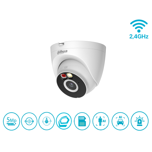 Dahua IPC-T5AP-PV-0360B-EUR (3,6 mm) Turret Kamera 5MP WLAN